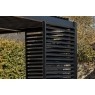 Gallery Direct Messina Black Pergola Louvre Screen 218x123cm Gallery Direct Messina Black Pergola Louvre Screen 218x123cm