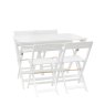 Gallery Direct Lindos Acacia White Folding Dining Set Gallery Direct Lindos Acacia White Folding Dining Set