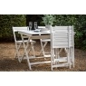 Gallery Direct Lindos Acacia White Folding Dining Set