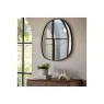 Gallery Direct Holworth Pebble Mirror Black 700x900mm