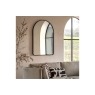 Gallery Direct Holworth Arch Mirror Black 600x35x900mm
