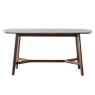 Gallery Direct Barcelona Dark Wood Dining Table with Marble Top Gallery Direct Barcelona Dark Wood Dining Table with Marble Top