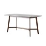 Gallery Direct Barcelona Dark Wood Dining Table with Marble Top Gallery Direct Barcelona Dark Wood Dining Table with Marble Top