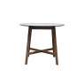 Gallery Direct Barcelona Dark Wood Round Dining Table with Marble Top Gallery Direct Barcelona Dark Wood Round Dining Table with Marble Top