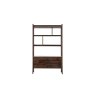 Gallery Direct Barcelona Dark Wood Display Unit with Marble Insert Gallery Direct Barcelona Dark Wood Display Unit with Marble Insert