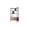 Gallery Direct Barcelona Dark Wood Display Unit with Marble Insert Gallery Direct Barcelona Dark Wood Display Unit with Marble Insert