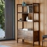 Gallery Direct Barcelona Dark Wood Display Unit with Marble Insert Gallery Direct Barcelona Dark Wood Display Unit with Marble Insert