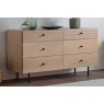 Gallery Direct Okayama Oak 6 Drawer Chest of Drawers