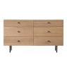 Gallery Direct Okayama Oak 6 Drawer Chest of Drawers Gallery Direct Okayama Oak 6 Drawer Chest of Drawers