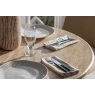Gallery Direct Sculpt Mango Wood Round Dining Table with Travertine Top Gallery Direct Sculpt Mango Wood Round Dining Table with Travertine Top