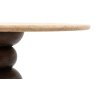 Gallery Direct Sculpt Mango Wood Round Dining Table with Travertine Top Gallery Direct Sculpt Mango Wood Round Dining Table with Travertine Top