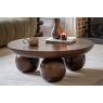 Gallery Direct Sculpt Mango Wood Round Coffee Table