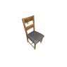 Largo Rustic Solid Oak Horizontal Twin Slat Chair Largo Rustic Solid Oak Horizontal Twin Slat Chair