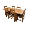 Largo Rustic Solid Oak Horizontal Twin Slat Chair Largo Rustic Solid Oak Horizontal Twin Slat Chair