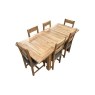 Largo Rustic Solid Oak Horizontal Twin Slat Chair Largo Rustic Solid Oak Horizontal Twin Slat Chair