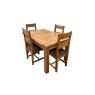 Largo Rustic Solid Oak Horizontal Twin Slat Chair Largo Rustic Solid Oak Horizontal Twin Slat Chair
