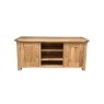 Largo Rustic Solid Oak Large TV Unit with Wood Doors Largo Rustic Solid Oak Large TV Unit with Wood Doors