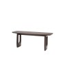 Gallery Direct Arc Walnut Mango Wood 200cm Dining Table Set with Bench & x2 Holm Chairs Gallery Direct Arc Walnut Mango Wood 200cm Dining Table Set with Bench & x2 Holm Chairs