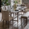 Gallery Direct Artisan Limewash Oak Extending Dining Table Set with 6 Chairs & Bench Gallery Direct Artisan Limewash Oak Extending Dining Table Set with 6 Chairs & Bench