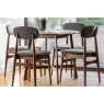 Gallery Direct Barcelona Dark Wood Round Dining Table Set with Marble Top & 4 Chairs Gallery Direct Barcelona Dark Wood Round Dining Table Set with Marble Top & 4 Chairs