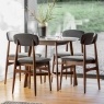 Gallery Direct Barcelona Dark Wood Round Dining Table Set with Marble Top & 4 Chairs Gallery Direct Barcelona Dark Wood Round Dining Table Set with Marble Top & 4 Chairs