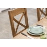 Tewkesbury Smoked Oak Upholstered Cross X Back Dining Chair (Pair) Tewkesbury Smoked Oak Upholstered Cross X Back Dining Chair (Pair)