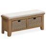 Tewkesbury Smoked Oak Upholstered Hall Bench Tewkesbury Smoked Oak Upholstered Hall Bench