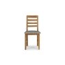 Bergen Solid Oak Dining Chair with Victoria Linen Seat