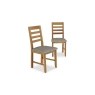 Bergen Solid Oak Dining Chair with Victoria Linen Seat Bergen Solid Oak Dining Chair with Victoria Linen Seat