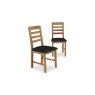 Bergen Solid Oak Dining Chair with Victoria Steel Seat Bergen Solid Oak Dining Chair with Victoria Steel Seat