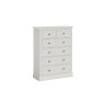 Bordeaux Painted Cotton 2 Over 4 Chest Of Drawers