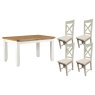 Cotswold Painted White Oak Small Ext Dining Table Set + 4 Chairs Cotswold Painted White Oak Small Ext Dining Table Set + 4 Chairs