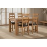 Salisbury Waxed Premium Oak Small Ext Dining Table Set + 4 Slat Back PU Chairs Salisbury Waxed Premium Oak Small Ext Dining Table Set + 4 Slat Back PU Chairs
