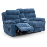 Halo Tech Fabric 2 Seater Power Head Tilt Recliner Sofa with Console Halo Tech Fabric 2 Seater Power Head Tilt Recliner Sofa with Console