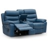 Halo Tech Leather 2 Seater Power Head Tilt Recliner Sofa with Console Halo Tech Leather 2 Seater Power Head Tilt Recliner Sofa with Console