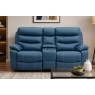 Halo Tech Leather 2 Seater Power Head Tilt Recliner Sofa with Console Halo Tech Leather 2 Seater Power Head Tilt Recliner Sofa with Console