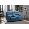 Halo Tech Leather 2 Seater Power Head Tilt Recliner Sofa with Console