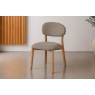 Leo Curved Back Fabric Dining Chair in Grey (Pair) Leo Curved Back Fabric Dining Chair in Grey (Pair)