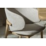 Noah Curved Back Fabric Dining Arm Chair in Grey Noah Curved Back Fabric Dining Arm Chair in Grey