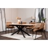 Jaxon Oak Finish 160-220cm Ext Dining Table Set with x4 Jackson Chairs in Tan