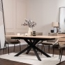 Jaxon Oak Finish 160-220cm Ext Dining Table Set with x4 Jackson Chairs in Taupe Jaxon Oak Finish 160-220cm Ext Dining Table Set with x4 Jackson Chairs in Taupe