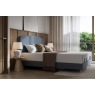 TEMPUR Form Spring Static Bed with Geometric Box Headboard