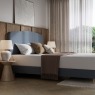 TEMPUR Form Spring Static Bed with Geometric Box Headboard TEMPUR Form Spring Static Bed with Geometric Box Headboard
