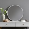CLEARANCE - Ava Painted Mahogany Round Mirror CLEARANCE - Ava Painted Mahogany Round Mirror