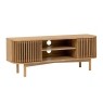CLEARANCE - Soho Natural Oak Slatted Small TV Unit