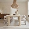 Ida Travertine Stone 200cm Dining Table Set with 6 Georgia Chairs Ida Travertine Stone 200cm Dining Table Set with 6 Georgia Chairs