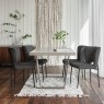 Petra Industrial 160cm Dining Table Set & 4 Maya Dark Grey Chairs Petra Industrial 160cm Dining Table Set & 4 Maya Dark Grey Chairs