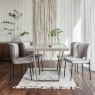 Petra Industrial 160cm Dining Table Set & 4 Maya Light Grey Chairs Petra Industrial 160cm Dining Table Set & 4 Maya Light Grey Chairs