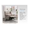 Monroe Fabric 2 Seater Recliner Sofa in Fossil Monroe Fabric 2 Seater Recliner Sofa in Fossil