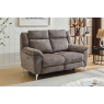 Monroe Fabric 2 Seater Recliner Sofa in Stone